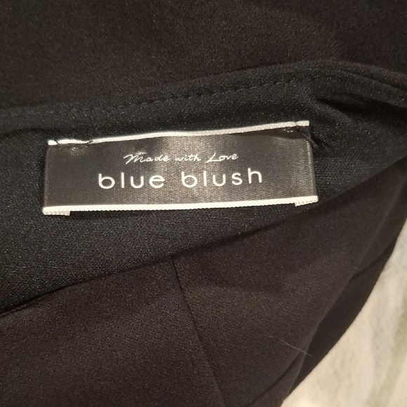 Blue Blush Black One-Shoulder Puff Sleeve Dress Sizes - Picture 5 of 8